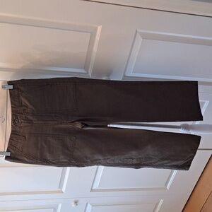 Levi's‎ Womens Premium Ribcage Straight Olive Green Cargo Chino Ankle Pants S-27